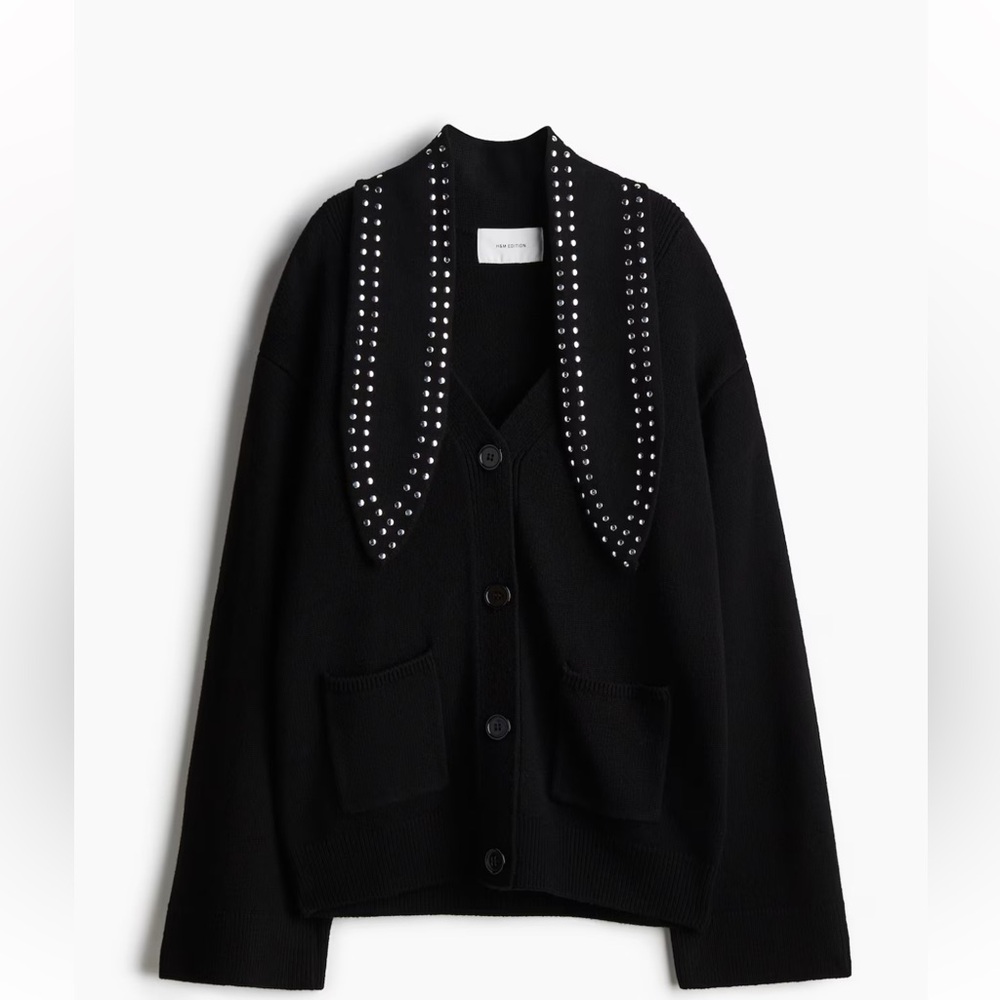 Sold sold H&M edition wool blend cardigan with a scarf